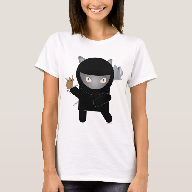 Ninja-Kätzchen T-Shirt (Vorderseite)