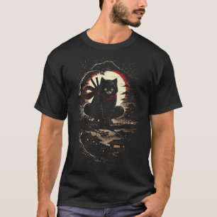 Ninja-Katze, Lustige japanische Anime-Tätowierung T-Shirt