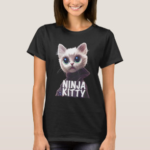 Ninja-Katze Ninjitsu-Kätzchen Humor Artikel japani T-Shirt