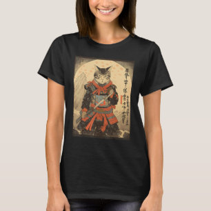 Ninja-Katze-Samurai-Schwert-Miau-Krieger T-Shirt