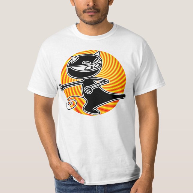 Ninja Katze T-Shirt (Vorderseite)
