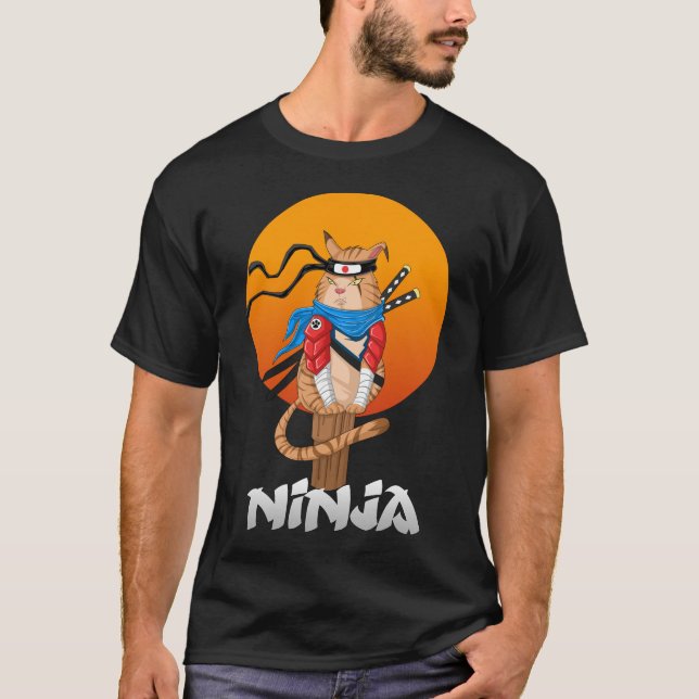 Ninja-Katze T-Shirt (Vorderseite)