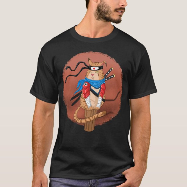 Ninja-Katze T-Shirt (Vorderseite)