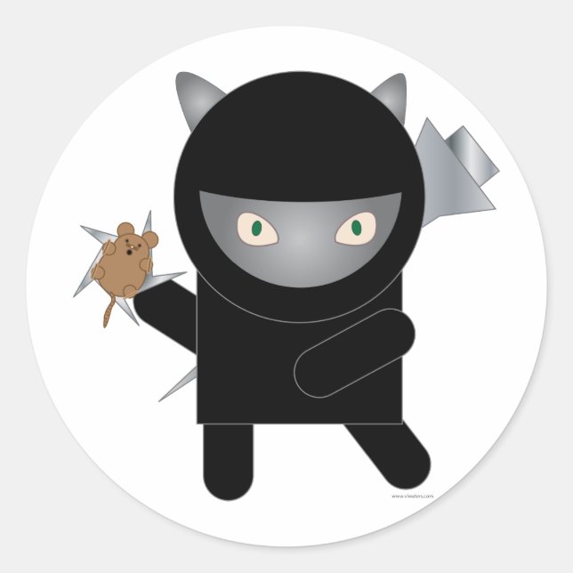 Ninja Kitty Aufkleber (Vorderseite)