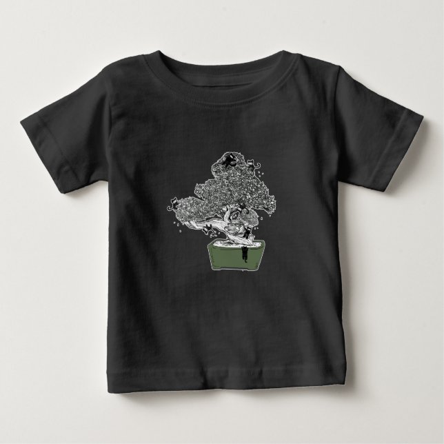 Ninja Kitty Cats Bonsai Tree Japanischer Buddhist  Baby T-shirt (Vorderseite)