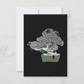 Ninja Kitty Cats Bonsai Tree Japanischer Buddhist  Dankeskarte