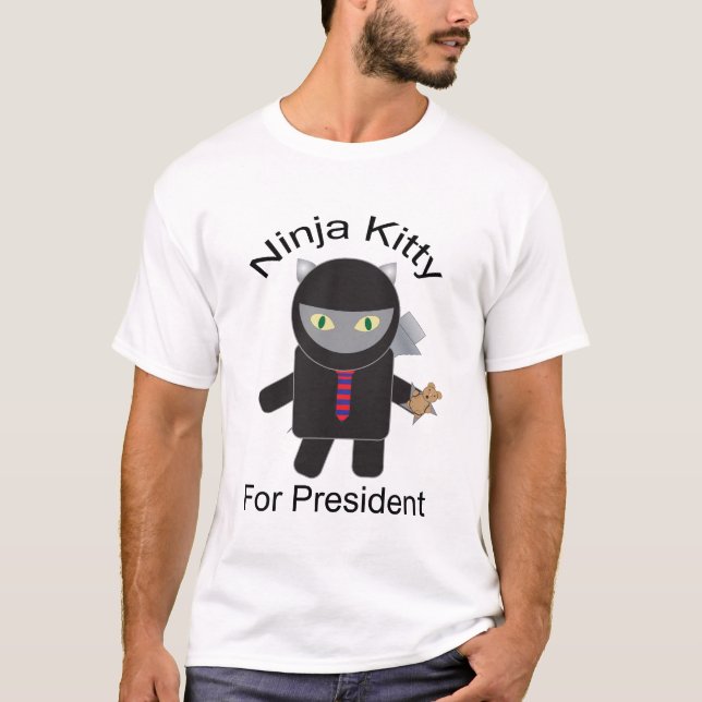 Ninja Kitty für Präsident Shirt (Vorderseite)