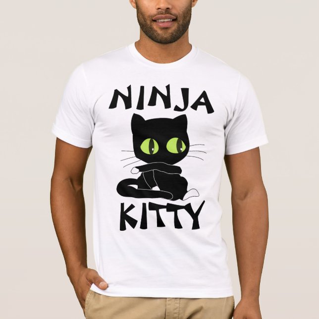 NINJA KITTY lustige Cat T - Shirt (Vorderseite)