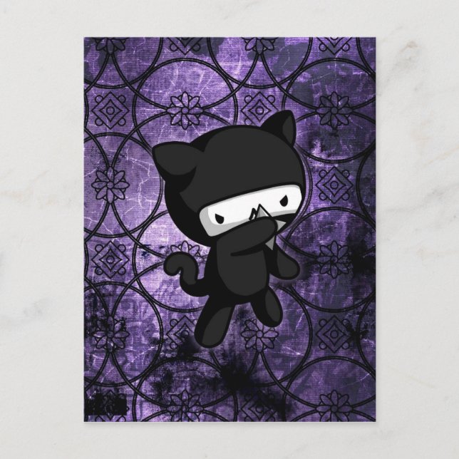 Ninja Kitty Postkarte (Vorderseite)