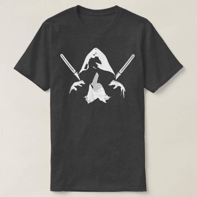 Ninja-Krieger-Buschido-Samurai-Schwertkämpfer-Mart T-Shirt (Design vorne)