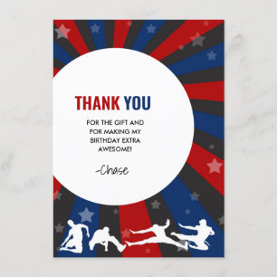 Ninja Krieger-danken Themed Geburtstags-Party Einladung