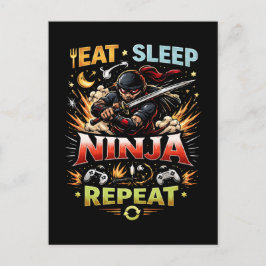 Ninja-Lebensschleife Postkarte