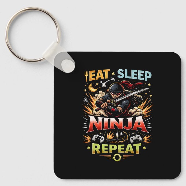 Ninja-Lebensschleife Schlüsselanhänger (Vorderseite)