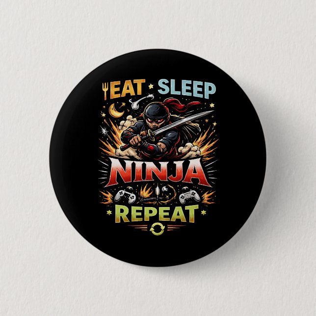 Ninja Life Loop Button (Vorderseite)