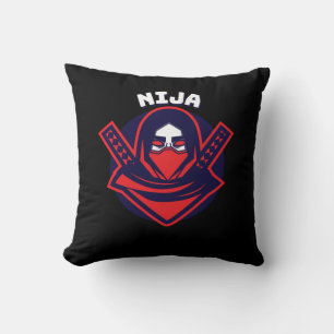 Ninja-Logo – Fettem Krieger-Emblem Kissen