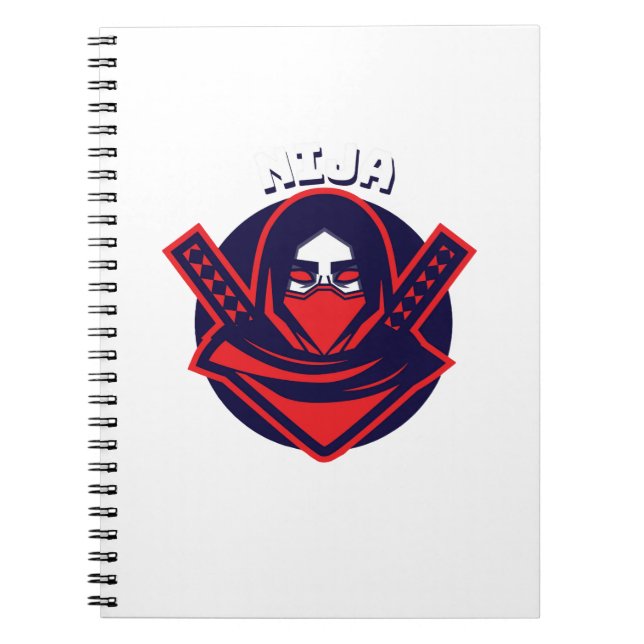 Ninja-Logo – Fettem Krieger-Emblem Notizblock (Vorderseite)