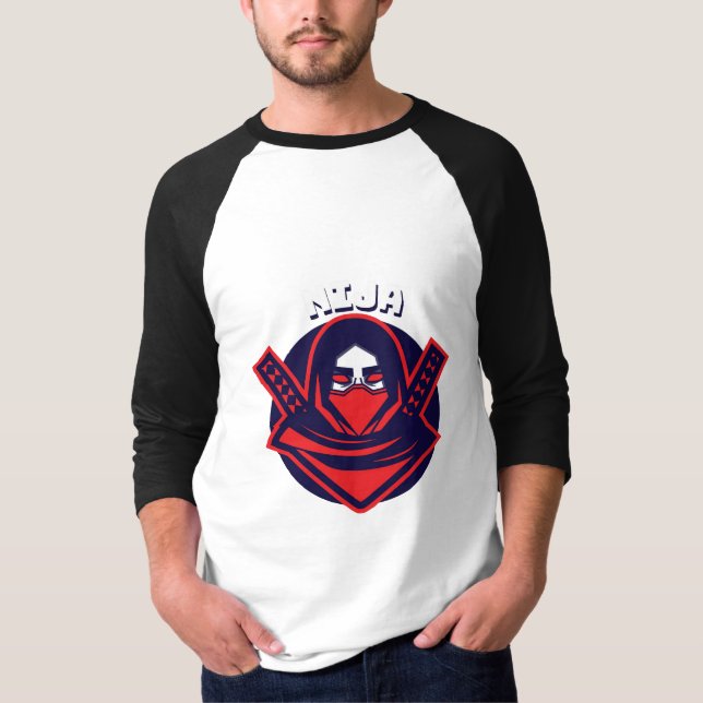 Ninja-Logo – Fettes Krieger-Emblem T-Shirt (Vorderseite)