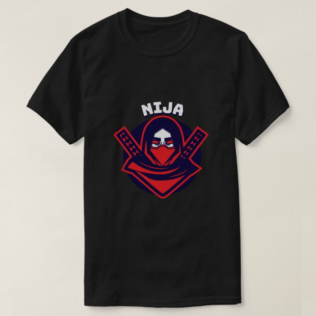 Ninja-Logo – Fettes Krieger-Emblem T-Shirt (Design vorne)