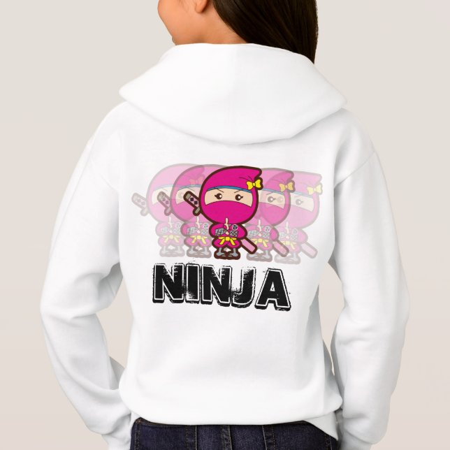 Ninja Mädchen Hoodie (Rückseite)