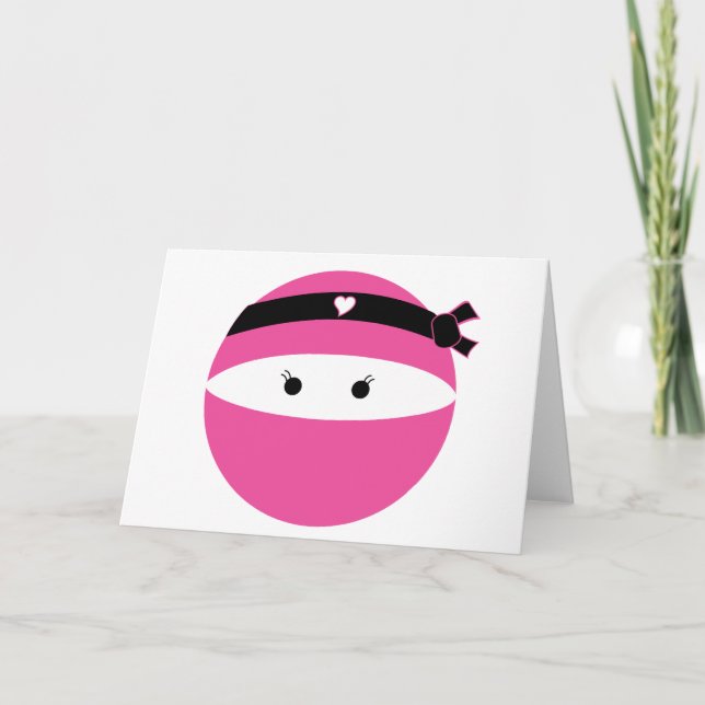 Ninja Mädchen Karte (Vorderseite)