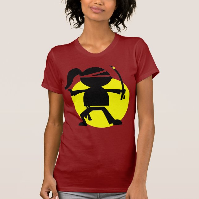 Ninja Mädchen T-Shirt (Vorderseite)