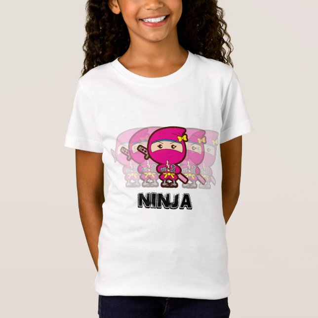 Ninja Mädchen T-Shirt (Vorderseite)