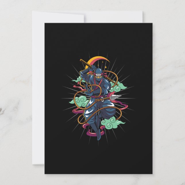 Ninja Manga Anime Japanese Manga Fans Gift Einladung (Vorderseite)