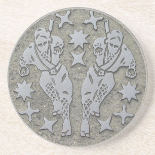 Ninja Manhole Sandstein Untersetzer