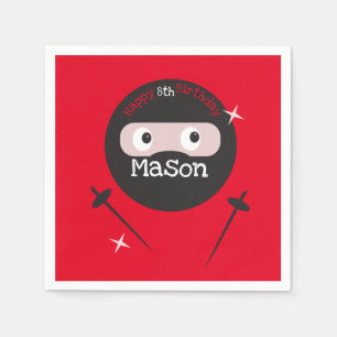 Ninja Martial Arts Karate Boys Birthday Serviette