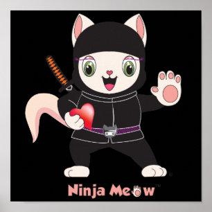 Ninja MEOW™ Plakat