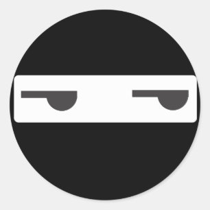 Ninja minimalistisch runder aufkleber