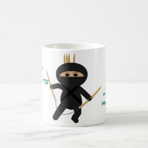 Ninja mit der strickende Nadel-KreisTasse Kaffeetasse