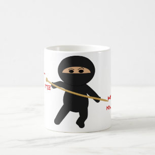 Ninja mit der strickende Nadel-Tasse Kaffeetasse