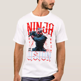 Ninja mit Katana – dunkles urbanes Art Design T-Shirt