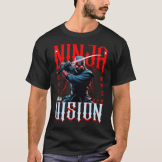 Ninja mit Katana – dunkles urbanes Kunstdesign T-Shirt