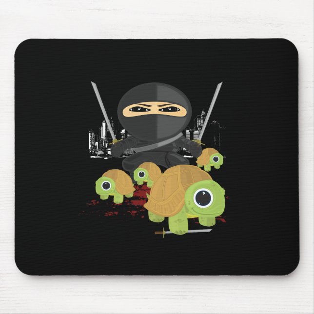 Ninja mit Schildkröten Mousepad (Vorne)