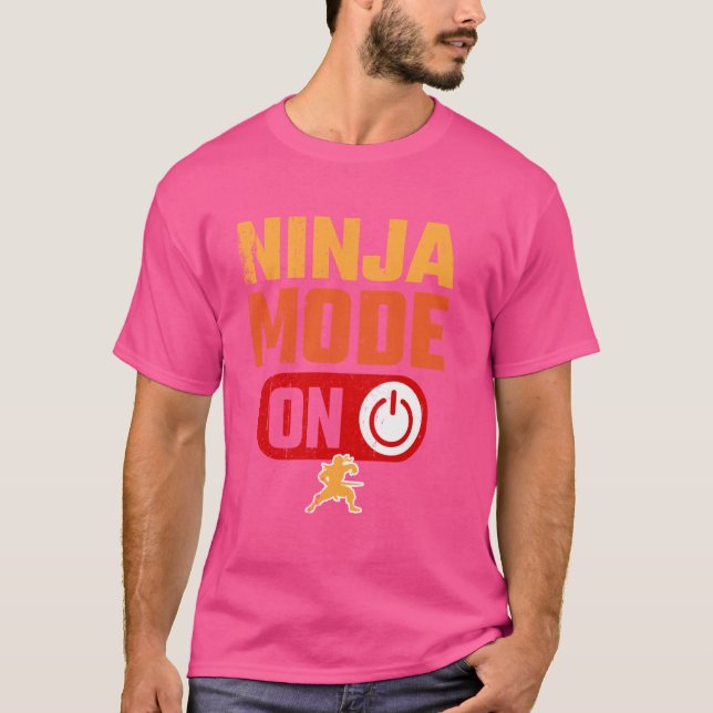 Ninja Mode on Warrior Funny T-Shirt (Vorderseite)
