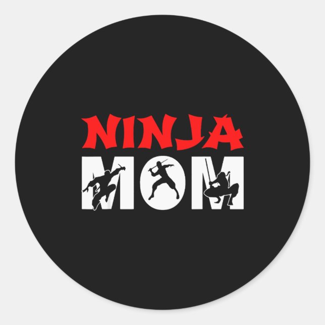 Ninja Mom Funny Ninja Mom For Women  Runder Aufkleber (Vorderseite)