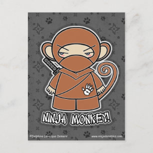 Ninja Monkey! Postkarte