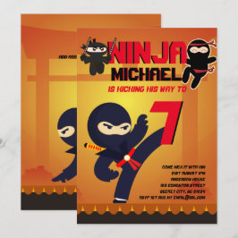 NINJA MOVIE STAR WARRIOR Boys Girls Cartoon Party Einladung