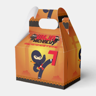 NINJA Movie Star Warrior Kicking it Karate Party Geschenkschachtel