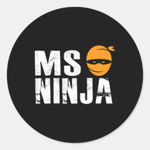 Ninja - Multipler Sklerose Unterstützung der Sensi Runder Aufkleber