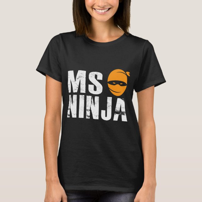 Ninja - Multipler Sklerose Unterstützung der Sensi T-Shirt (Vorderseite)