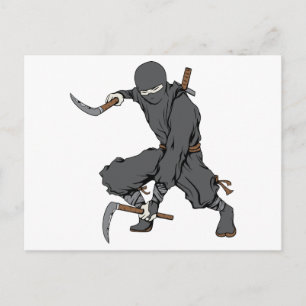 Ninja ~ Ninjas Martial Arts Warrior Fantasy Art Postkarte