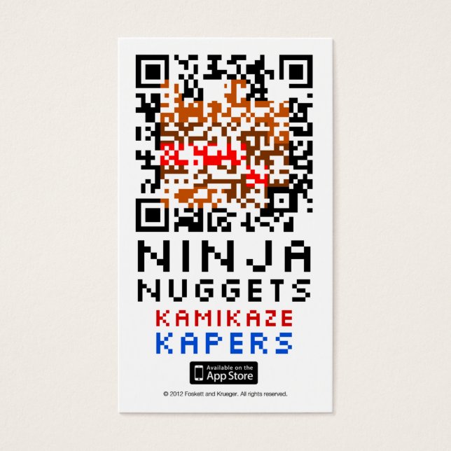 Ninja Nuggets QR Card (Vorderseite)