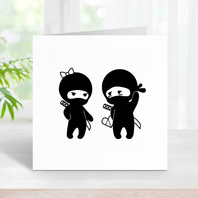 Ninja Pair, ein Junge und ein Mädchen Gummistempel (Von Creator hochgeladen)