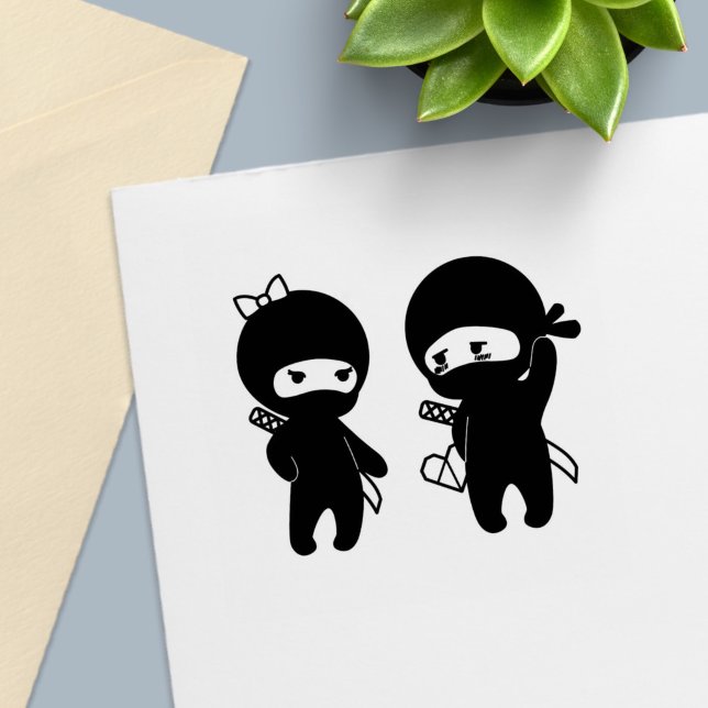 Ninja Pair, ein Junge und ein Mädchen Permastempel (Von Creator hochgeladen)
