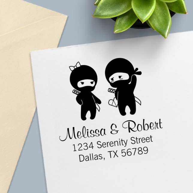 Ninja Pair, ein Junge und eine Mädchenadresse Permastempel (Von Creator hochgeladen)