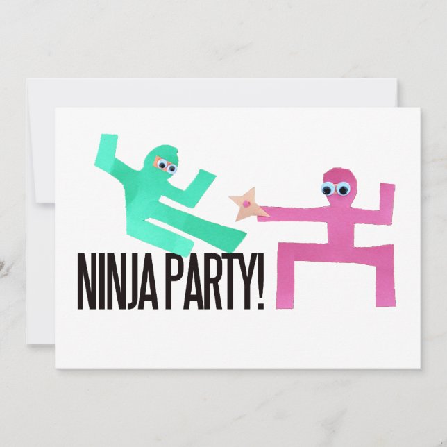 Ninja-Party Einladung (Vorderseite)