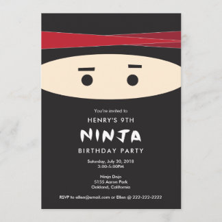 Ninja-Party Einladung